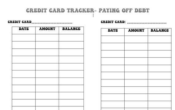Credit Card Tracker | Budget | Paying off Debt | Debt Tracker| Credit Card | Digital Download | Fully Customizable | Download Instantly