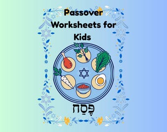 Passover Worksheets for Kids | Jewish Holiday Classroom Activities Printable PDF