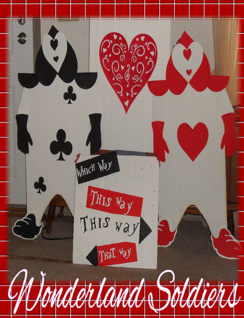 Kitchen Dining Home Living Alice In Wonderland Party Props Queen Of Hearts Wonderland Card Soldier