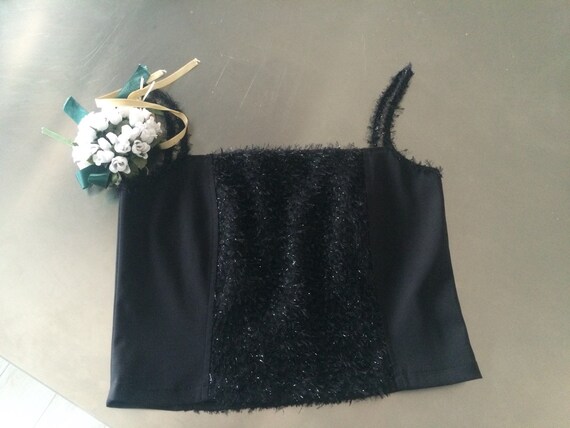 SMALL CROP TOP Black Evening Top for 