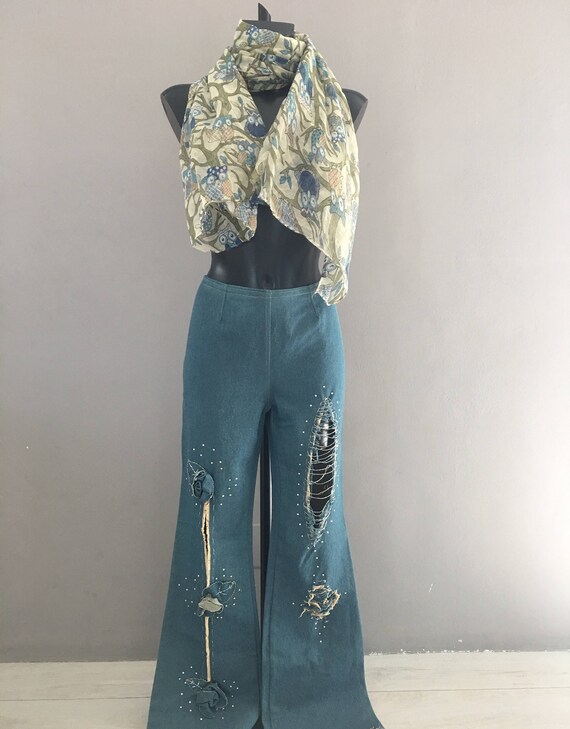 distressed look jeans