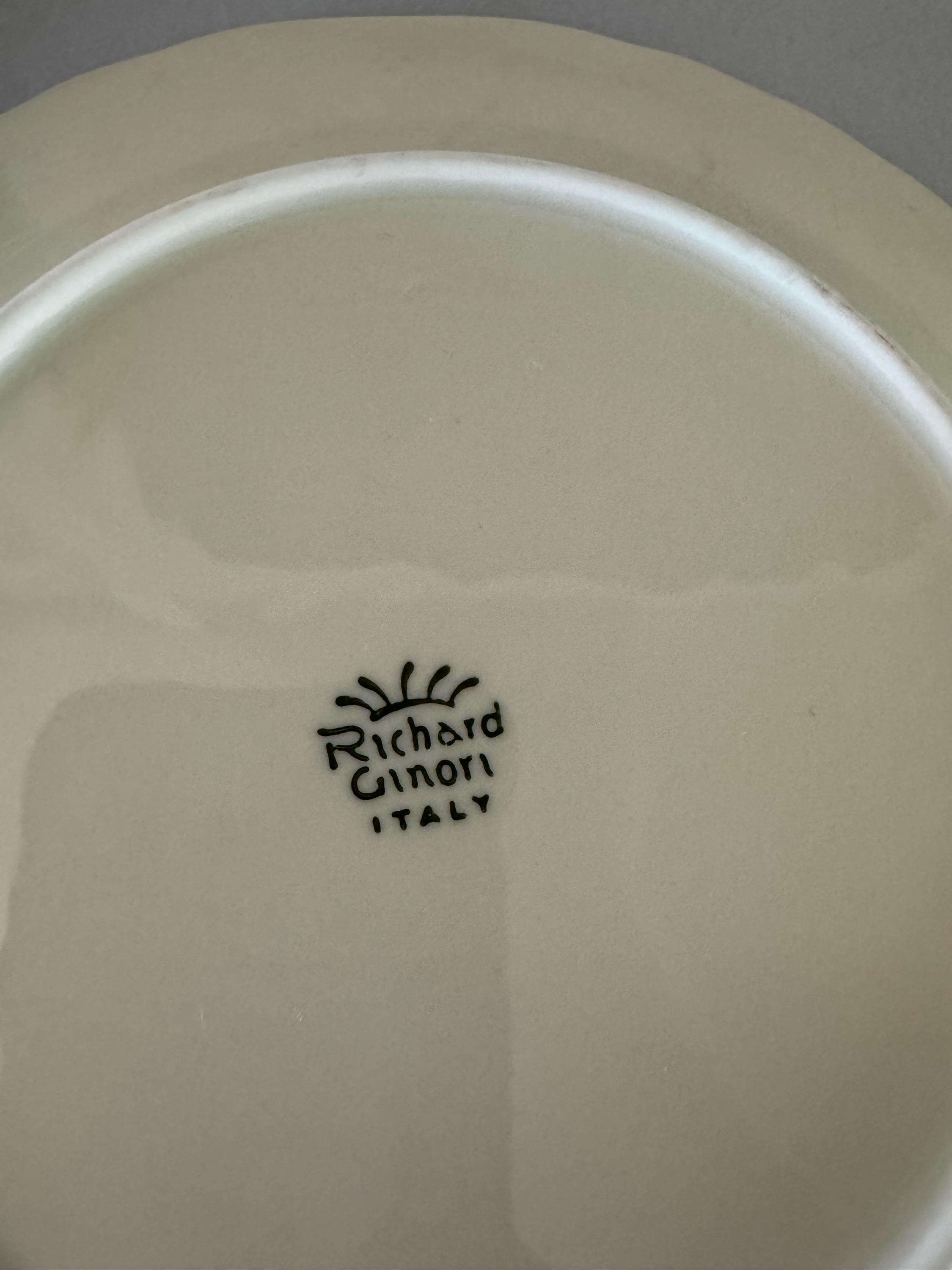 RICHARD GINORI SAUCER, Dessert or Appetizer Plate in Porcelain