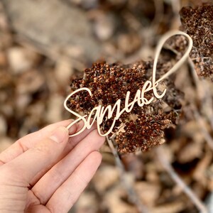 Marque-place pour mariage, noms découpés au laser. Noms de lieux pour mariage, cartes de nom de table Marque-place en bois, noms d'invités