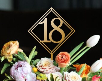 Wooden Table numbers, Custom wedding table number, Gold table number, personalized table name, script table Numbers, decor for flower