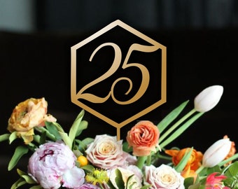 Geometric Gold Table Numbers  Without Base- Rustic  Table Numbers for Wedding- Table Numbers Without Base