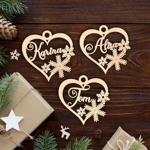Christmas ornament Custom CHRISTMAS tree baubles Christmas family Christmas tree decor Personalized CHRISTMAS ornament laser cut names