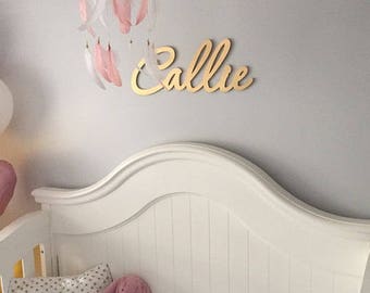 Gold Custom name sign. Personalized baby name. Baby wall decor. INSERT YOUR NAME