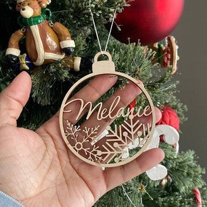 Personalised Name Christmas Tree Bauble Car Wooden Ornaments Decorations Funny 