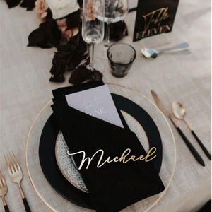 Hochzeit Tischkarten Tischdekoration Laser geschnitten Namen Personalisierte Platzkarten Hochzeit Ortnamen Personalisierte Namensschilder Bild 11