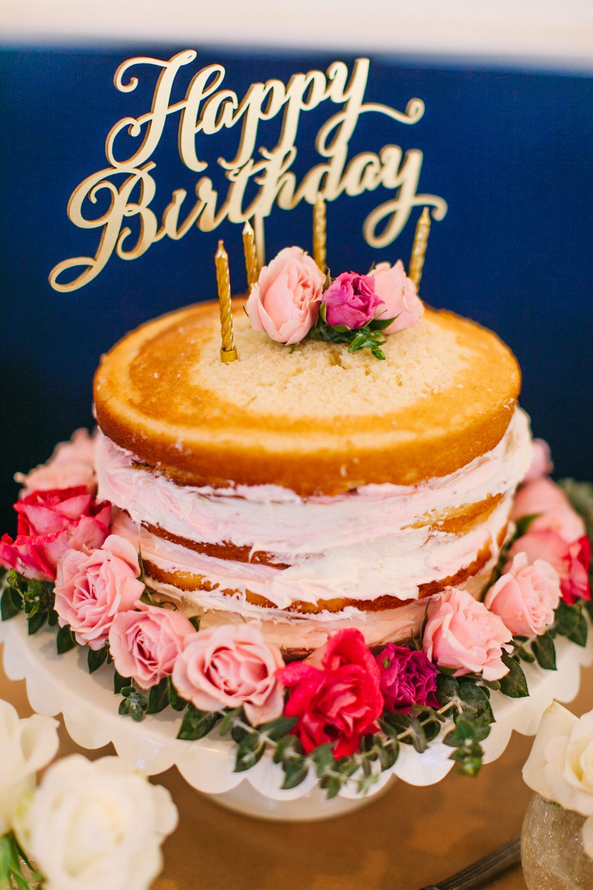 Rose Gold Glitter Happy Birthday Cake Topper - Decoration For 18th, 30th, 40th Birthdays & Party Photos - View #8