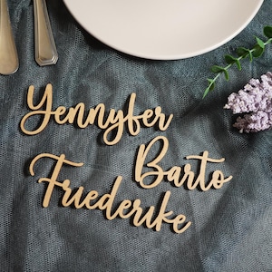 Hochzeit Tischkarten Tischdekoration Laser geschnitten Namen Personalisierte Platzkarten Hochzeit Ortnamen Personalisierte Namensschilder Bild 13