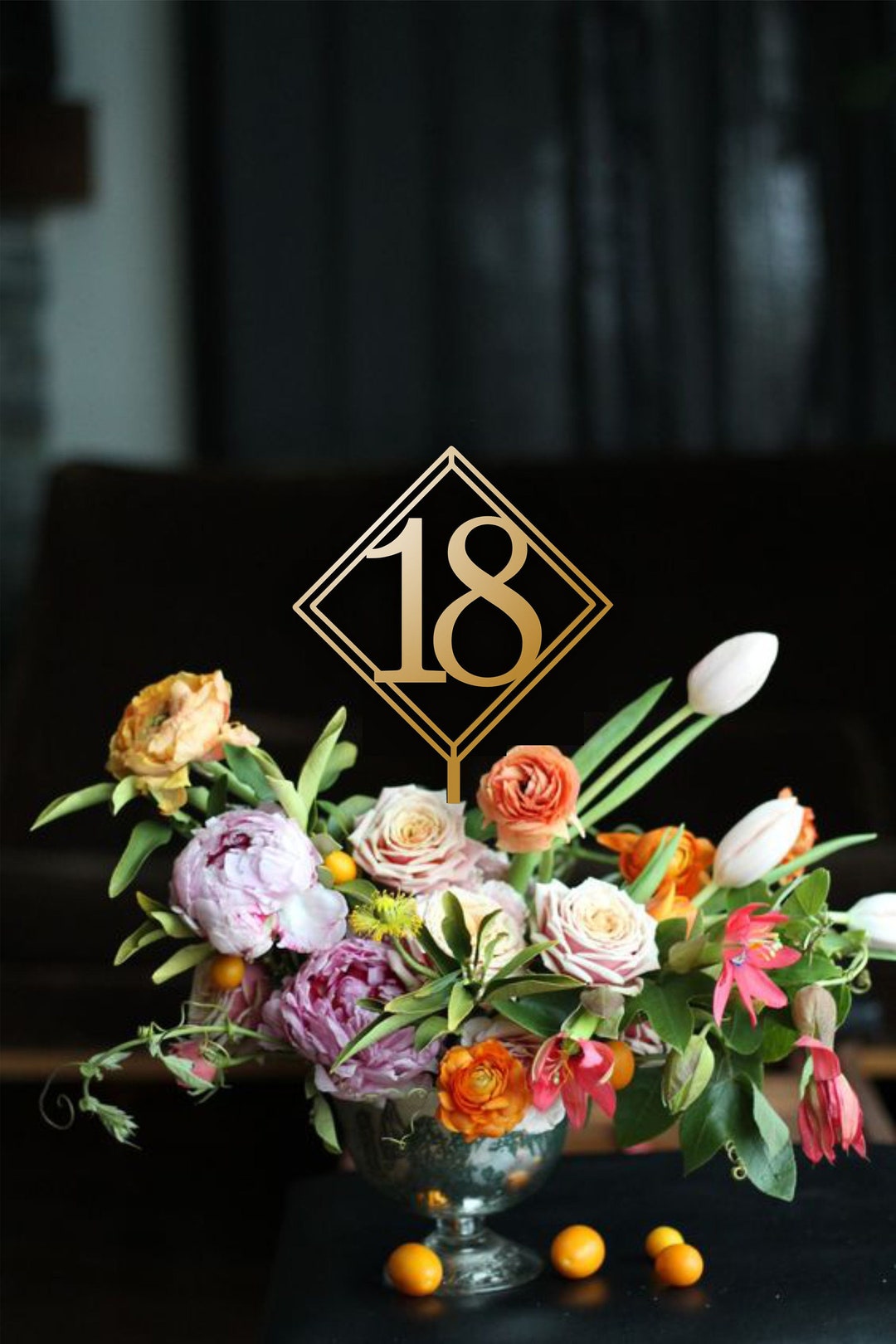 Wooden Table Numbers, Custom Wedding Table Number, Gold Table Number ...