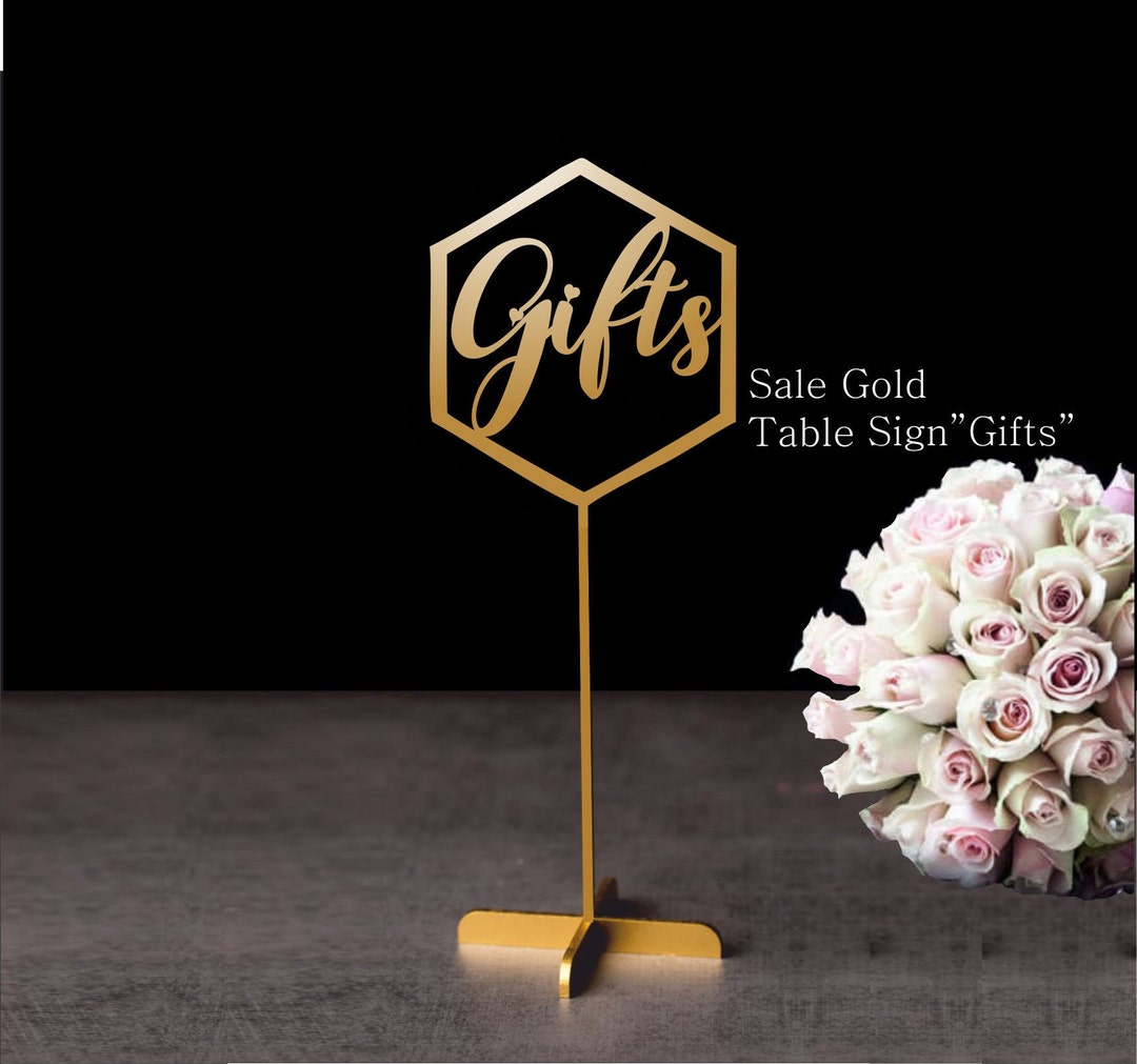 Gifts Table Sign Freestanding Signs for Wedding Gifts Sign Wedding