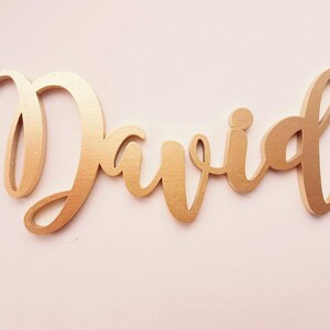 Custom Name Sign, First & Middle Name. Personalized Name Sign, Handwritten Font Personalized Wood Name Sign. Wooden Name Childrens Name sign