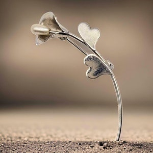 Vintage Sterling Silver Calla Lily Pin | Signed Beau Lily Brooch