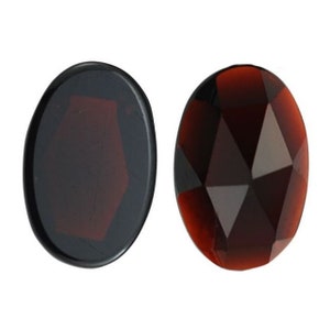 Antique Bohemian Style Rose Cut Garnet | Oval Loose | Sold Individually