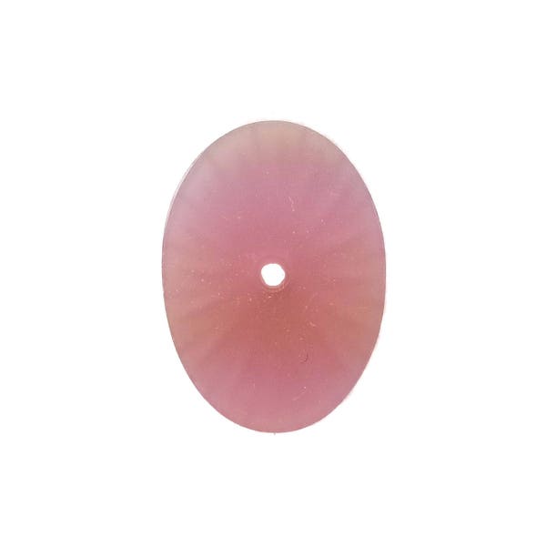 Purple Camphor Glass 18x13 | Sunray Crystal | Frosted Oval Shaped Cabochon