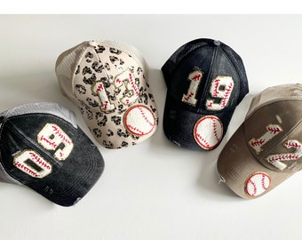 Personalized Ponytail Baseball Cap for Baseball Mom’s with Baseball Players Number, Custom Baseball Cap for Moms