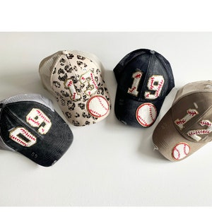 Personalized Ponytail Baseball Cap for Baseball Mom’s with Baseball Players Number, Custom Baseball Cap for Moms