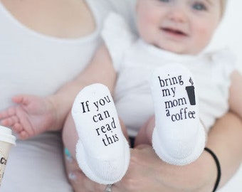 If you can read this bring my mom a coffee® Baby Gifts, Gifts for New Moms, Coffee Gifts for Mom,  Christmas Gifts for Babies