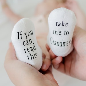 Pregnancy Reveal, Pregnancy Announcement to Grandparents, Baby Shower Gift, Take me to Grandma's, Baby Announcement, Gifts for Grandma