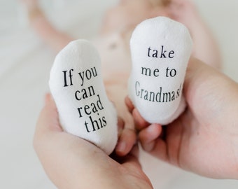 Pregnancy Reveal, Pregnancy Announcement to Grandparents, Baby Shower Gift, Take me to Grandma's, Baby Announcement, Gifts for Grandma