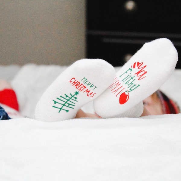 Holiday Socks, Stocking Stuffer for Kids, Christmas Socks, Merry Christmas ya Filthy Animal Socks, Christmas Gifts for Baby