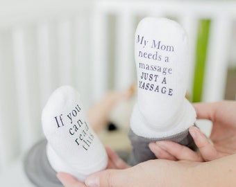 Funny Mothers Day Gifts from Baby, Gifts for Mom, If you can Read this My Mom Needs a Massage, Funny Unisex Baby Shower Gifts