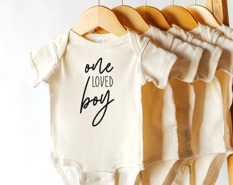 One Loved Boy Baby Bodysuit | Baby Shower Gift for Boy | Shirts for Baby Boys | Gifts for Boys | Gifts for New Moms | Mother's Day Gifts