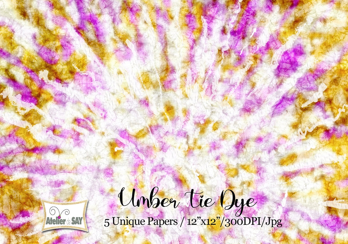 TIE DYE Printable Paper Bundle/tie Dye Digital Pattern/fall Scrapbook ...