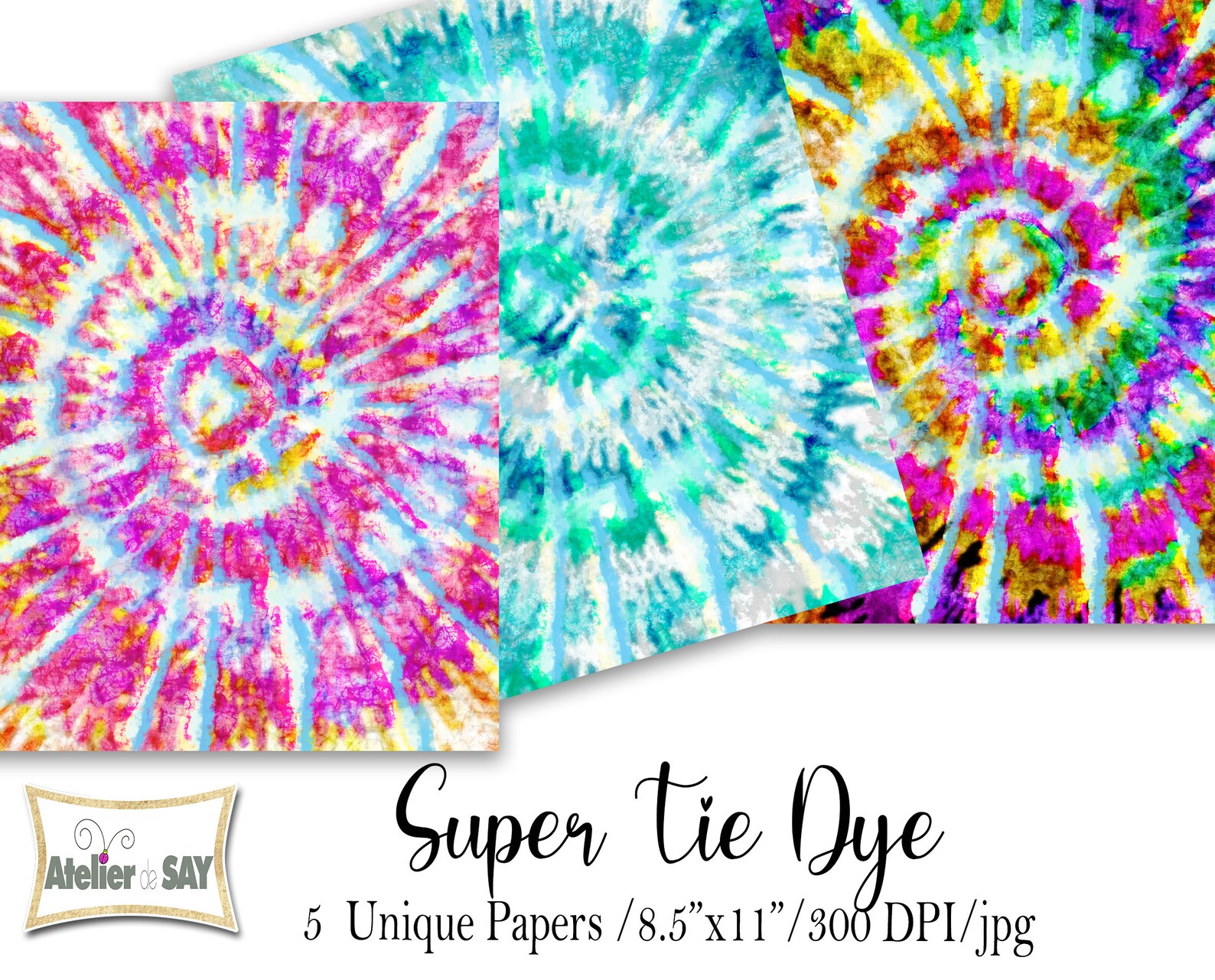 TIE DYE Digital Paper/hippie Paper/retro Digital Paper/printable Papers