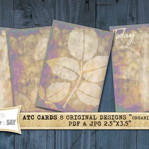 Printable ATC Cards,printable to Do Notes, Backgrounds,digital Sheet Set, Scrapbooking Cards ...