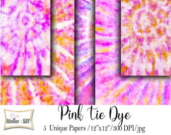 TIE DYE digital paper/hippie digitalpaper/batik digital paper/printable papers/tiedye scrapbook paper/ pink tie dye pattern/printable paper