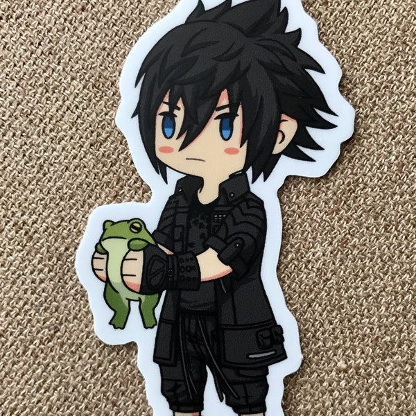 LIMITED* Noctis Holding a Frog Vinyl Sticker