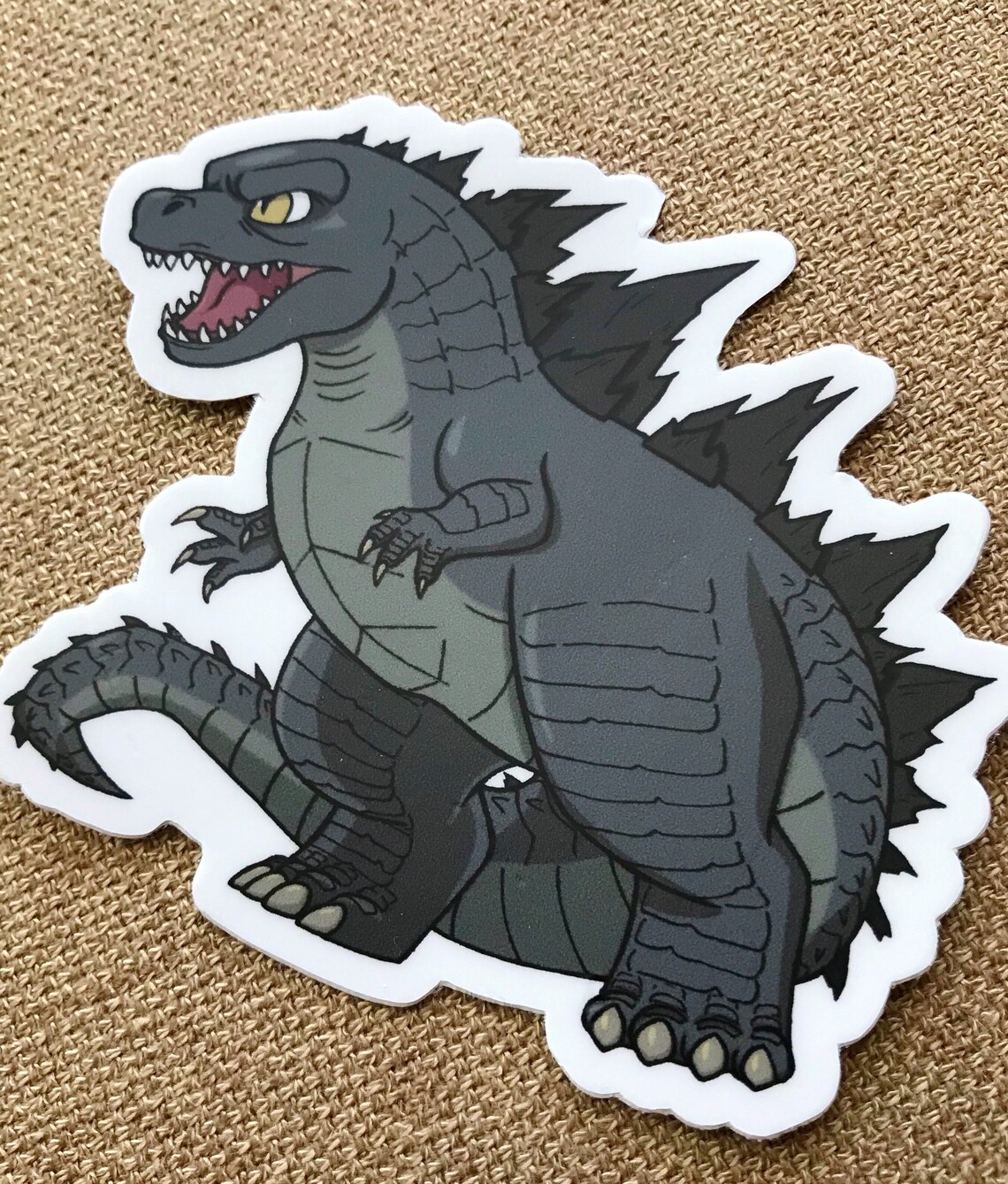 Godzilla Vinyl Sticker Etsy