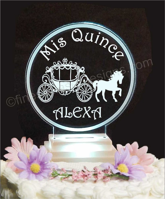 Cinderella Pumpkin Carriage Cake Topper For Princess Quinceañera & Wedding Decor
