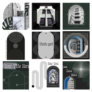 Canva Instagram Template Dark Art Deco Feed