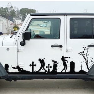 Zombie Walk Universal Full Body Car Decals, Full Side Vinyl Decal Trim to Fit Graphics, Side Sticker for Cars,Trucks,SUV,Off Road Vehicle
