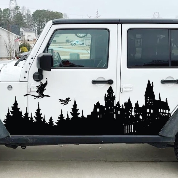 Wizards Castle Universal Full Body Car Decals, Full Side Vinyl Decal Trim to Fit Graphics, Side Sticker for Cars Trucks SUV Off Road Vehicle