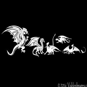 My dragon family car decal, dragon laptop decal, dragon vinyl decal, dragon car sticker, dragon car decals, dragon auto decal, auto sticker