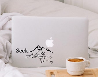 Seek Adventure Car decal, Mountain Decal, Hiking Car Decal, Laptop Decal, Nature Car Sticker, Laptop Sticker, Auto Decal, Gifts Under 10