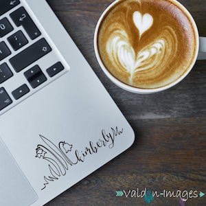 Personalized Daffodil Car Decal, Flower Bumper Sticker, Laptop Sticker, Car Decal For Women, Coffee Mug Vinyl Decal, Flower Gifts Under 10