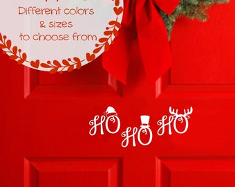 Ho Ho Ho Christmas Door Decal, Holiday Laptop Decal, Santa auto decal, Holiday Car Bumper Sticker, Car Accessories, Cup Decal, Car decal