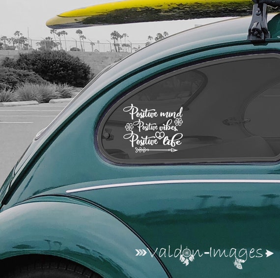 Positive Car Decal for Women Hippie Laptop Decal Bohemian Flower Auto Decal Boho Quote Car Bumper Sticker Car Accessories Cup Decal Etsy