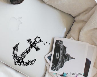 Anchor with birds car decal, laptop sticker, nautical decal, vinyl decal, anchor decal, car sticker, car decals for women, gifts under 10