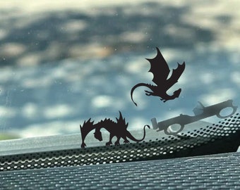 Dragon Hidden Easter Egg Decal, Windshield Decal Sticker, Funny Car Decal, Hidden Truck Vinyl Decal,  Cell Phone Sticker, Gifts For Men