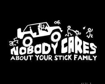 Monster jeep stick family, car decal, car sticker, laptop decal, auto decal, jeep sticker, auto sticker, laptop sticker, funny jeep decal,