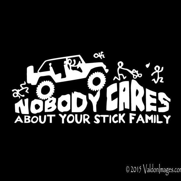 Monster jeep stick family, car decal, car sticker, laptop decal, auto decal, jeep sticker, auto sticker, laptop sticker, funny jeep decal,