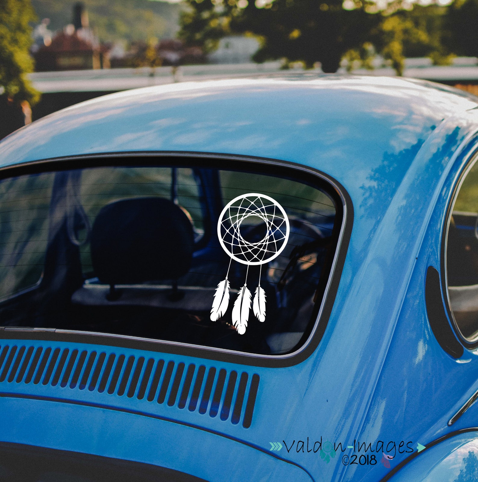 Circle Dream Catcher Car Decal Tumbler Decal Boho Auto Etsy