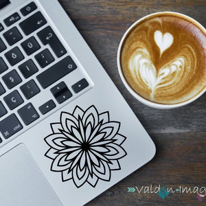 Mandala Flower car decal, Flower Decal, Laptop Sticker, Car Decal For Women, Window Decal, Coffee Mug Decal, Car Accessories, Gifts Under 10
